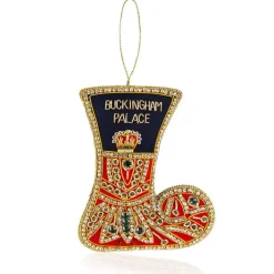 Royal Collection Shop Buckingham Palace Navy And Red Stocking Decoration* Decorations