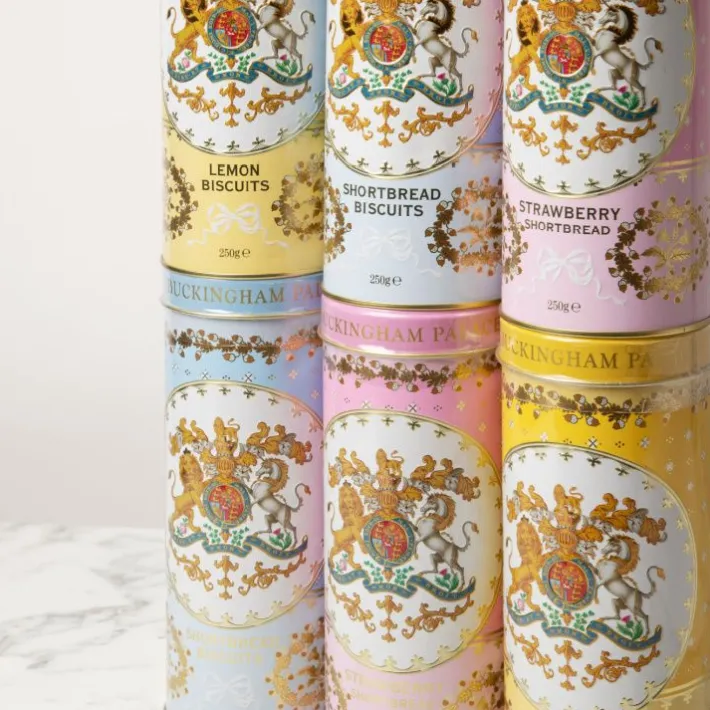 Royal Collection Shop Buckingham Palace Strawberry And Clotted Cream Shortbread Biscuit Tin* Biscuits