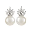 Royal Collection Shop Crown And Pearl Stud Earrings* Earrings