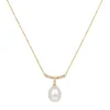 Royal Collection Shop Gold Crescent Pearl Drop Necklace* Necklaces