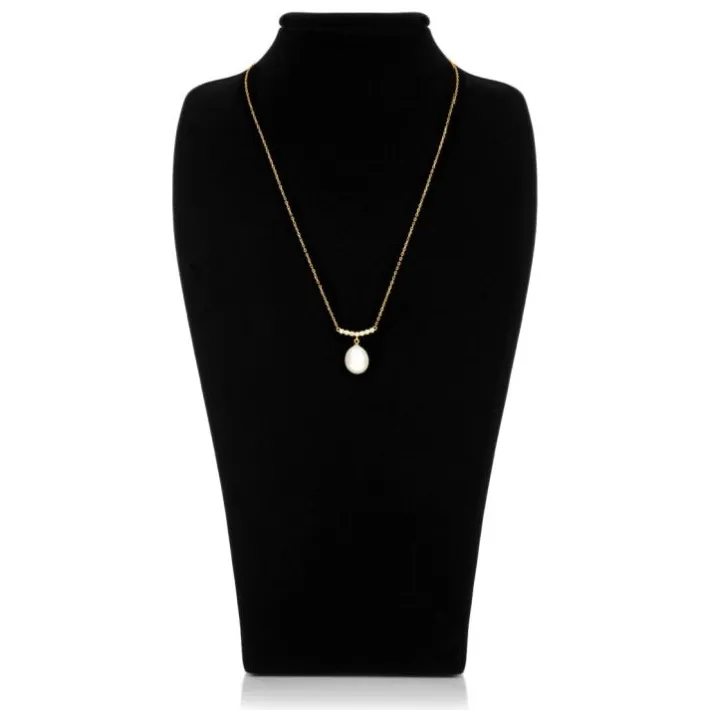 Royal Collection Shop Gold Crescent Pearl Drop Necklace* Necklaces