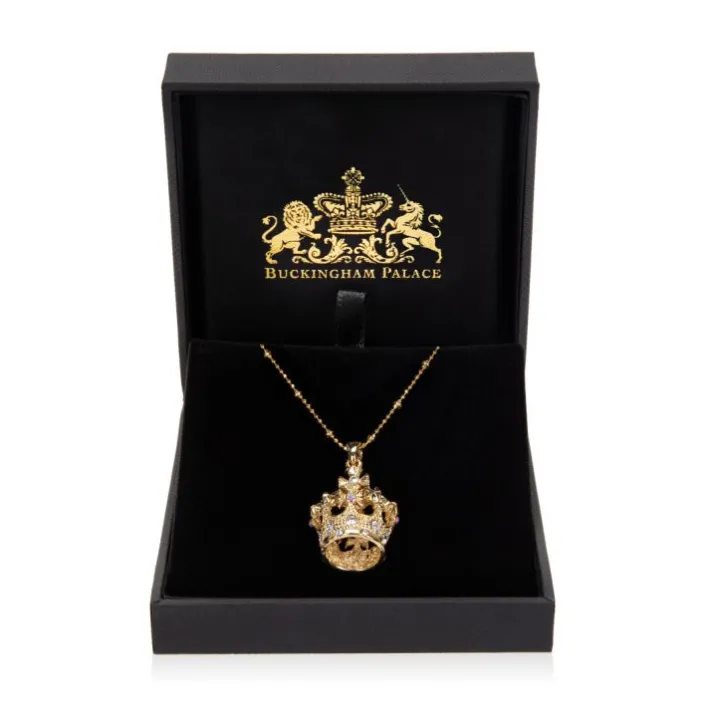 Royal Collection Shop Gold Crown Necklace* Necklaces