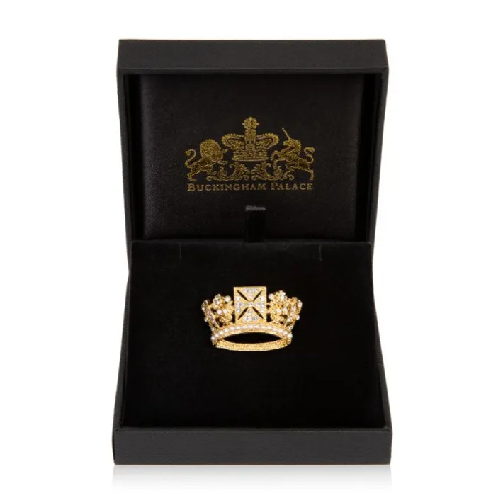 Royal Collection Shop Gold Diadem Crown Brooch* Brooches
