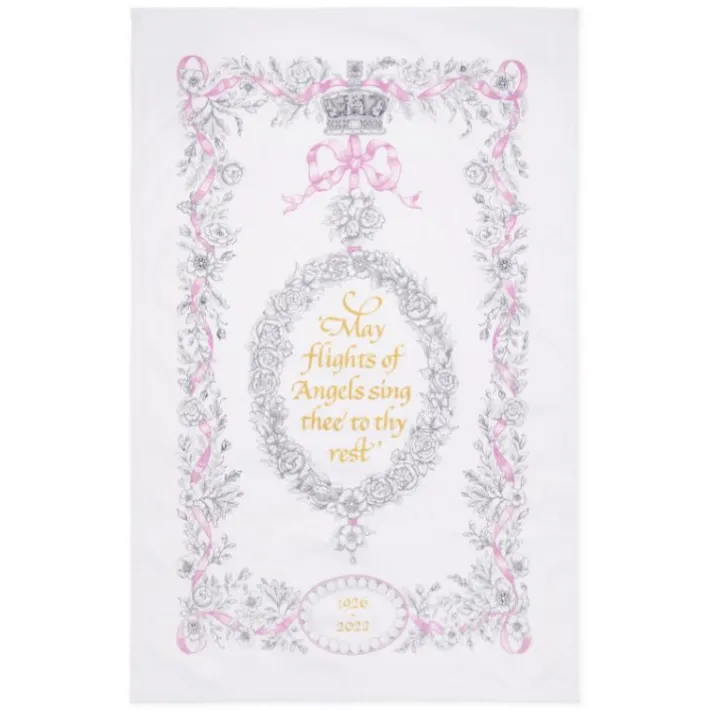 Royal Collection Shop Queen Elizabeth Ii Commemorative Tea Towel* Queen Elizabeth Ii Commemorative Range