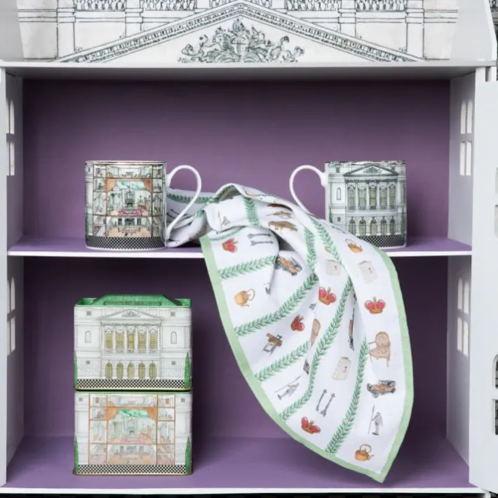Royal Collection Shop Queen Mary'S Dolls' House Tea Towel* Home Linens