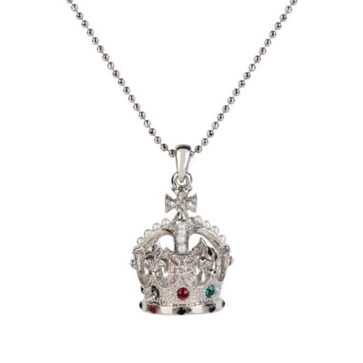 Royal Collection Shop Silver Crown Necklace* Necklaces