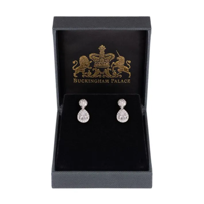 Royal Collection Shop Silver Drop Teardrop Earrings* Earrings