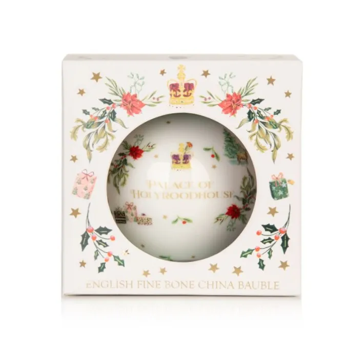 Royal Collection Shop The Palace Of Holyroodhouse Fine Bone China Bauble* Decorations