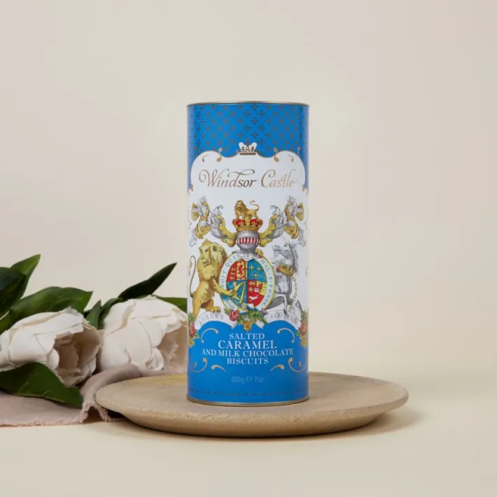 Royal Collection Shop Windsor Castle Salted Caramel And Chocolate Biscuit Tube* Biscuits